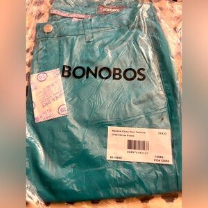 Bonobos Washed Chino Slim Tailored Pants 31x32 Belize Breeze NWT